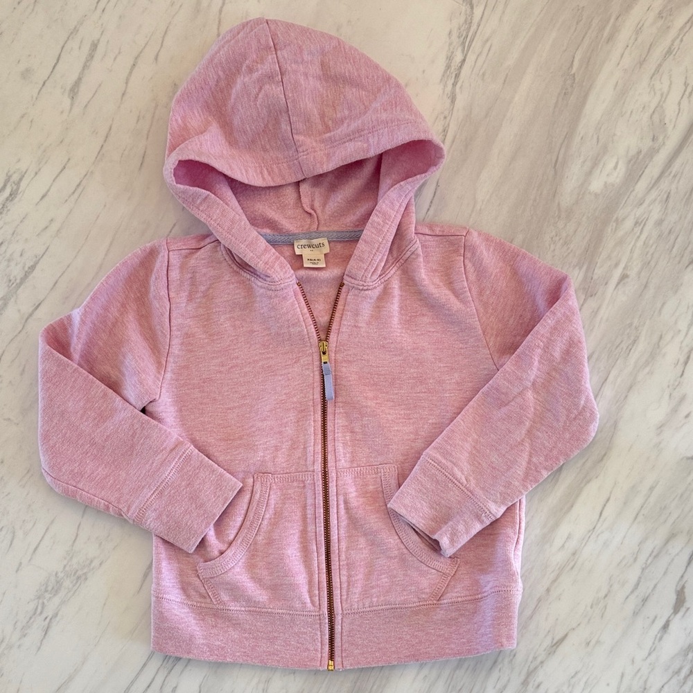 Crewcuts Light Pink Kids Zipper Hoodie. Size XS (4-5). Excellent condition!